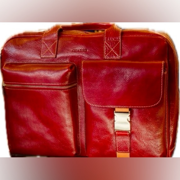 Professional Chiarugi Leather Briefcase imported from Florence Italy. New